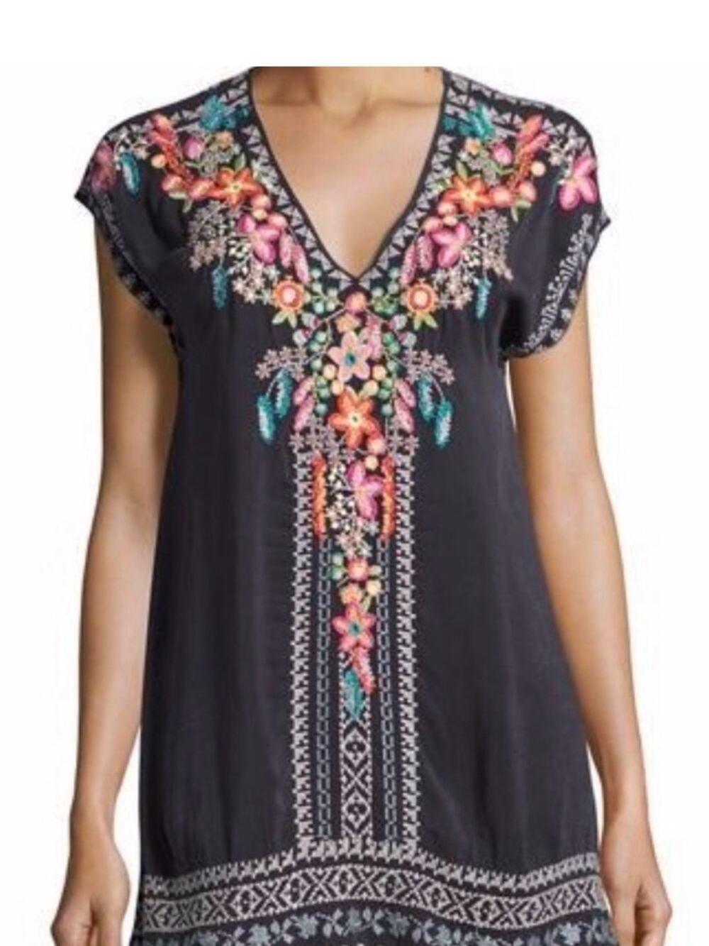 Johnny Was Letty Embroidered Tunic